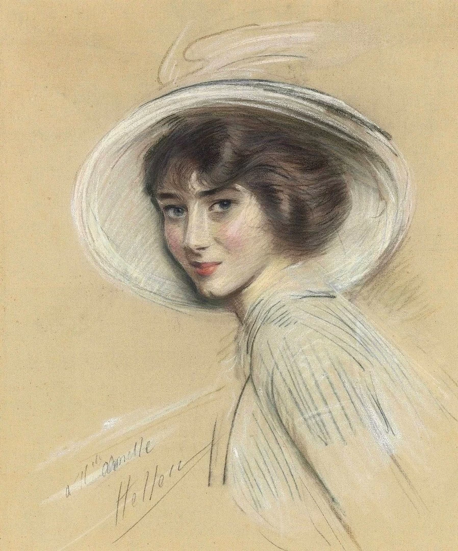 Ritratto di donna sorridente con cappello